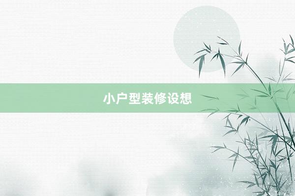 小户型装修设想